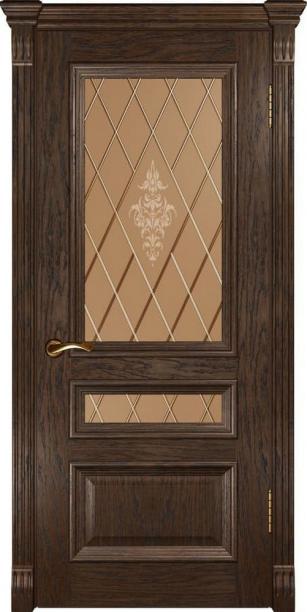 Фото Межкомнатная дверь "NEO-2", дуб мореный, стекло