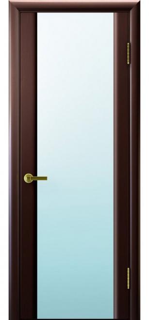 Фото Межкомнатная дверь "М1", венге, белое стекло